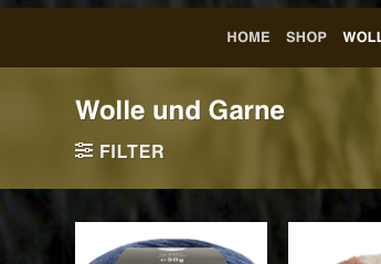 Screenshot Filterfunktion