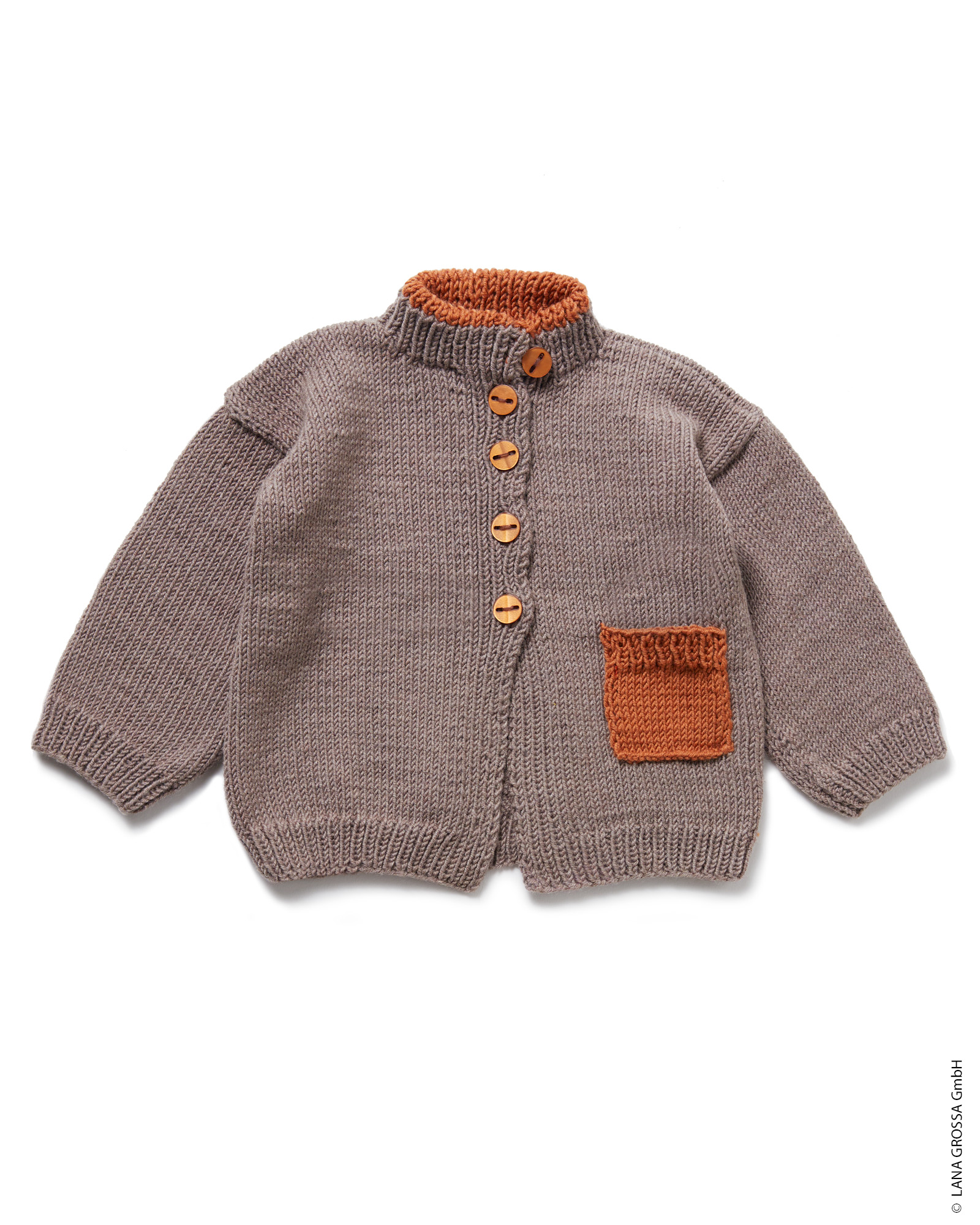 Strickset Cardigan Mit Tasche Aus Cool Wool Von Lana Grossa 2 Strickset Cardigan Mit Tasche Aus Cool Wool Von Lana Grossa – Bild 2