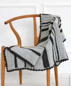 Zweifarbige Häkeldecke - Cool Merino Big