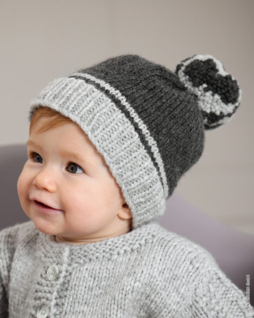 Zweifarbige Mütze Mit Bommel - Cool Merino Big