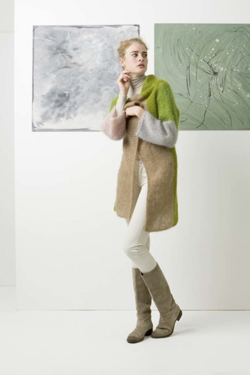 Strickset Jacke Quergestrickt Aus Mohair Luxe Von Lang Yarns