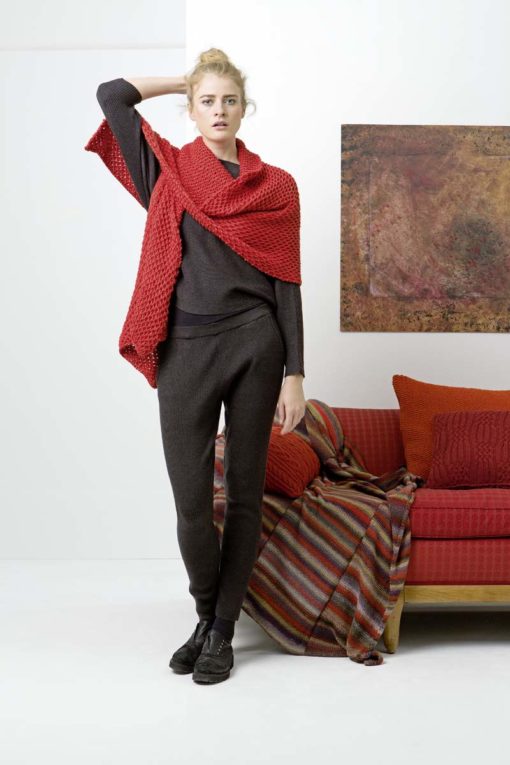 Strickset Schal Mit Armausschnitt Aus Amira Von Lang Yarns
