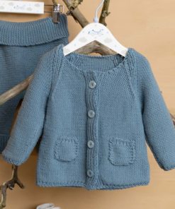 Strickset Raglanjacke aus Merino 120 von Lang Yarns