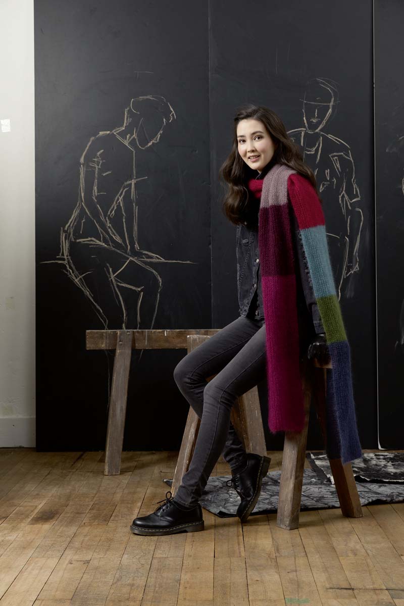 Strickset Schal Aus Mohair Luxe Von Lang Yarns 1 Strickset Schal Aus Mohair Luxe Von Lang Yarns