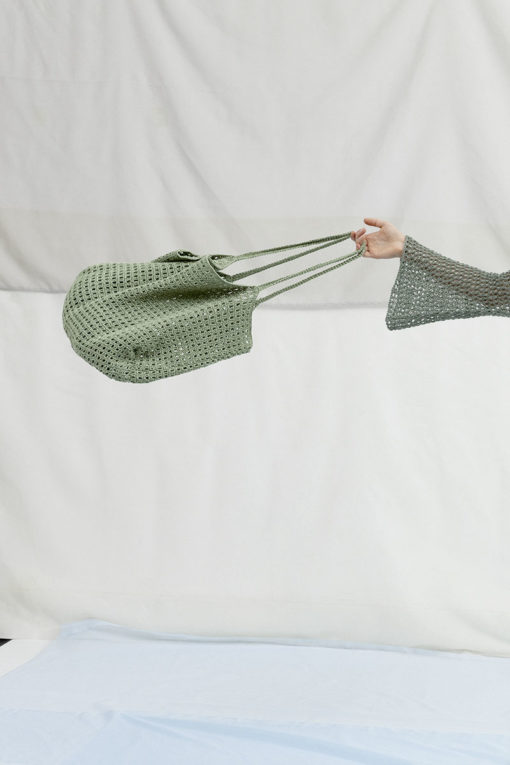Strickset Tasche Mit Kurzen Trägern Aus Lino Von Lang Yarns