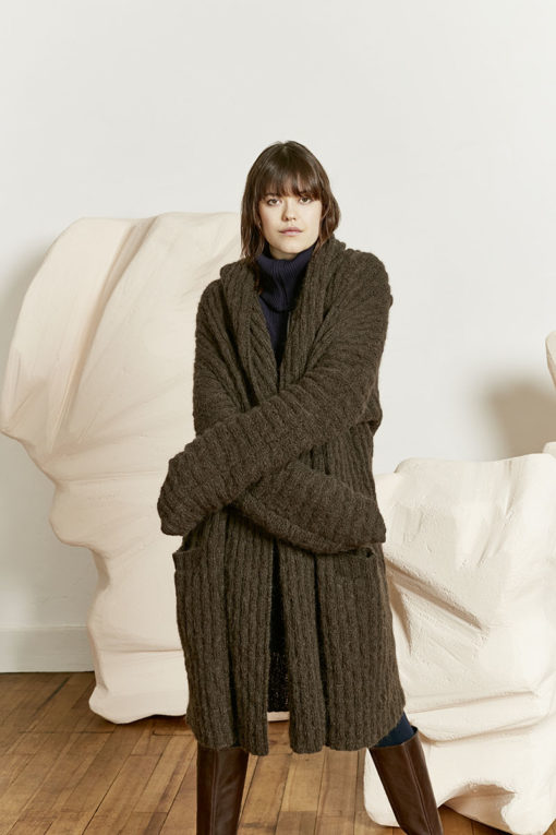 Strickset Mantel Aus Malou Light Von Lang Yarns