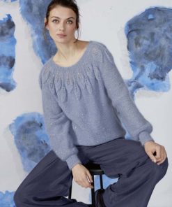 Strickset Top Down Pullover aus Mohair Fancy von Lang Yarns