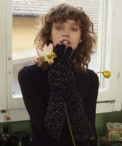 Strickset Lange Fingerhandschuhe Aus Merino 400 Lace Und Paillettes Von Lang Yarns 3 274 001 001 D1