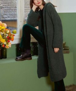 Strickset Mantel mit Kapuze aus Suri Alpaca von Lang Yarns