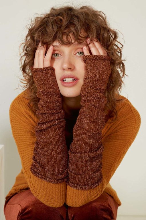 Strickset Lange Stulpen Aus Lamé Von Lang Yarns