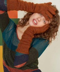 Strickset Lange Fingerhandschuhe aus Lace Lamé und Lamé von Lang Yarns