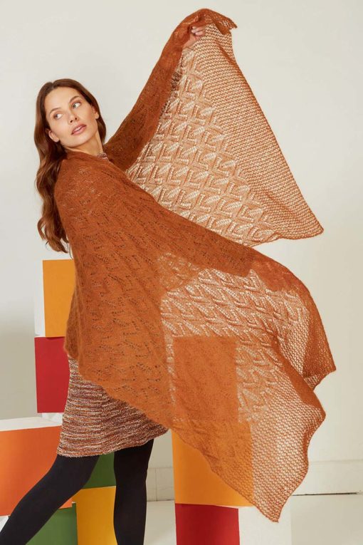 Strickset Stola Aus Lace Lamé Von Lang Yarns