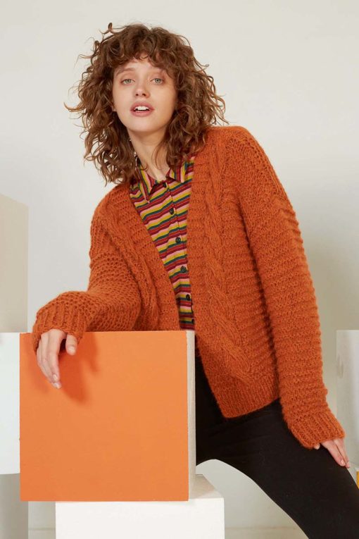 Strickset Kurze Jacke Aus Malou Light Von Lang Yarns