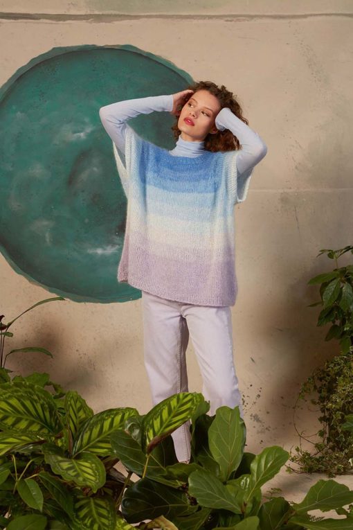 Strickset Pullover Top Down Aus Mohair 21 Von Lang Yarns