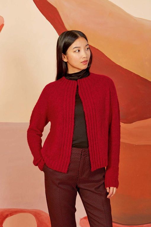 Strickset Jacke Top Down Aus Suri Alpaca Von Lang Yarns