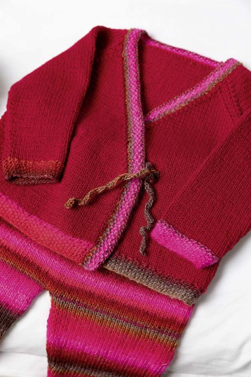 Strickset Wickeljacke Aus Merino 200 Bebe Von Lang Yarns