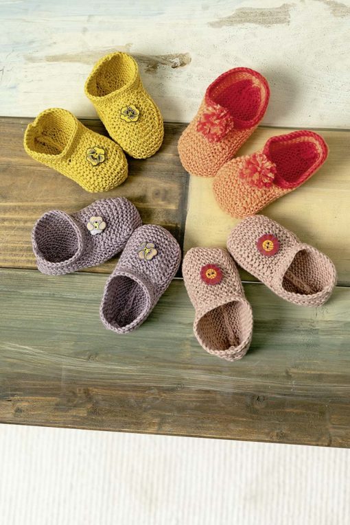 Strickset Schühchen Aus Baby Cotton Von Lang Yarns