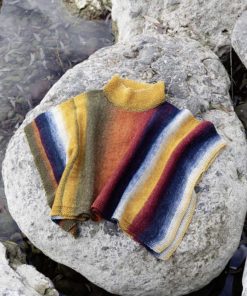 Strickset Poncho aus Merino 150 Dégradé von Lang Yarns