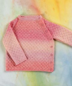Strickset Wickelpullover aus Merino 200 Bebe Color von Lang Yarns