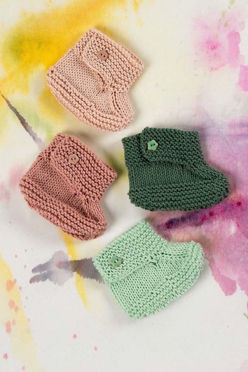 Strickset Schühchen Aus Baby Cotton Von Lang Yarns