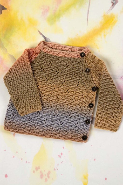 Strickset Wickelpullover Aus Baby Cotton Color Von Lang Yarns