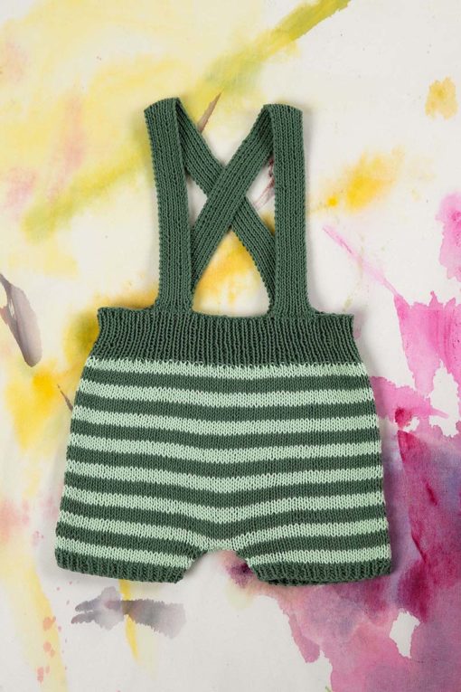 Strickset Kurze Trägerhose Aus Baby Cotton Von Lang Yarns