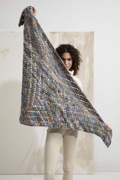 Strickset Dreiecktuch Aus Bold Color Von Lang Yarns