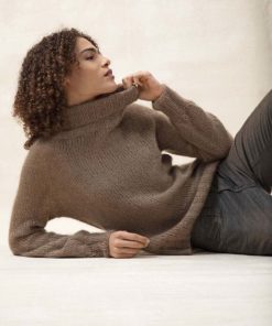 Strickset Pullover mit Rollkragen Top Down aus Lace von Lang Yarns