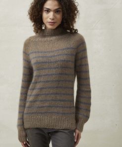 Strickset Pullover Mit Streifen Top Down Aus Lace Von Lang Yarns 7 901 048 007 D3