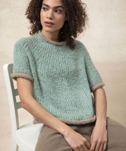 Strickset Kurzarm-Pullover Top Down aus Suri Alpaca von Lang Yarns