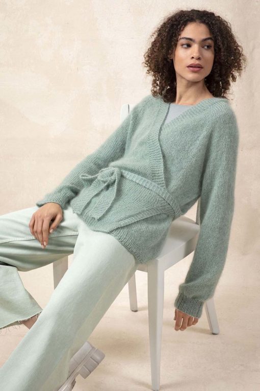 Strickset Wickeljacke Top Down Aus Lace Von Lang Yarns