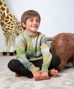 Strickset Polopullover aus Merino 120 Dégradé von Lang Yarns