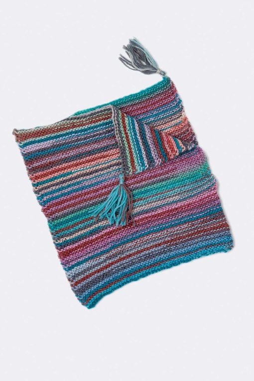 Strickset Poncho Aus Merino 200 Bebe Color Von Lang Yarns