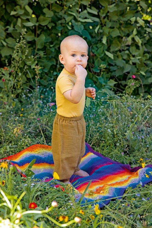 Strickset Decke Aus Baby Cotton Color Von Lang Yarns