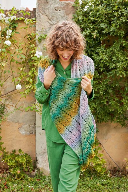 Strickset Schultertuch Aus Linello Von Lang Yarns