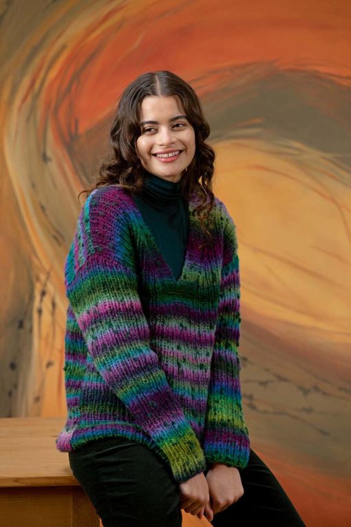 Strickset Kurzer Pullover Aus Cloud Tweed Von Lang Yarns