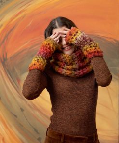 Strickset Armstulpen aus Cloud Tweed von Lang Yarns