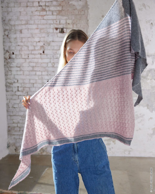 Strickset Keltenwind Dreieckstuch Aus Ecopuno Von Lana Grossa