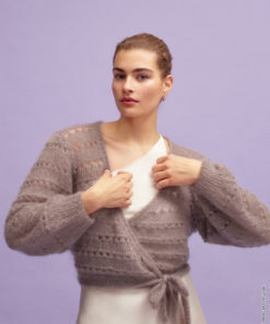 Strickset Verspielte Wickeljacke aus Silkhair von Lana Grossa