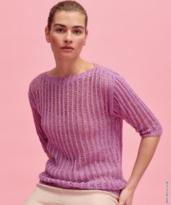 Strickset Ajour Pulli Mit Rippen aus Ecopuno von Lana Grossa