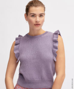 Strickset Rüschentop aus Elastico von Lana Grossa