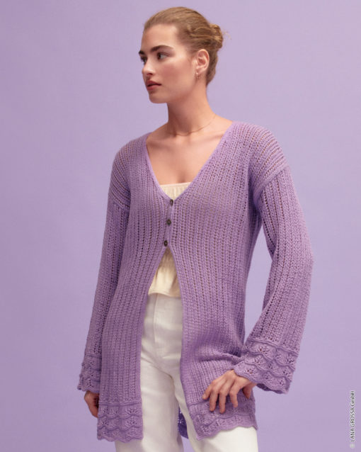 Strickset Verspielte Jacke Aus Cotton Wool Von Lana Grossa