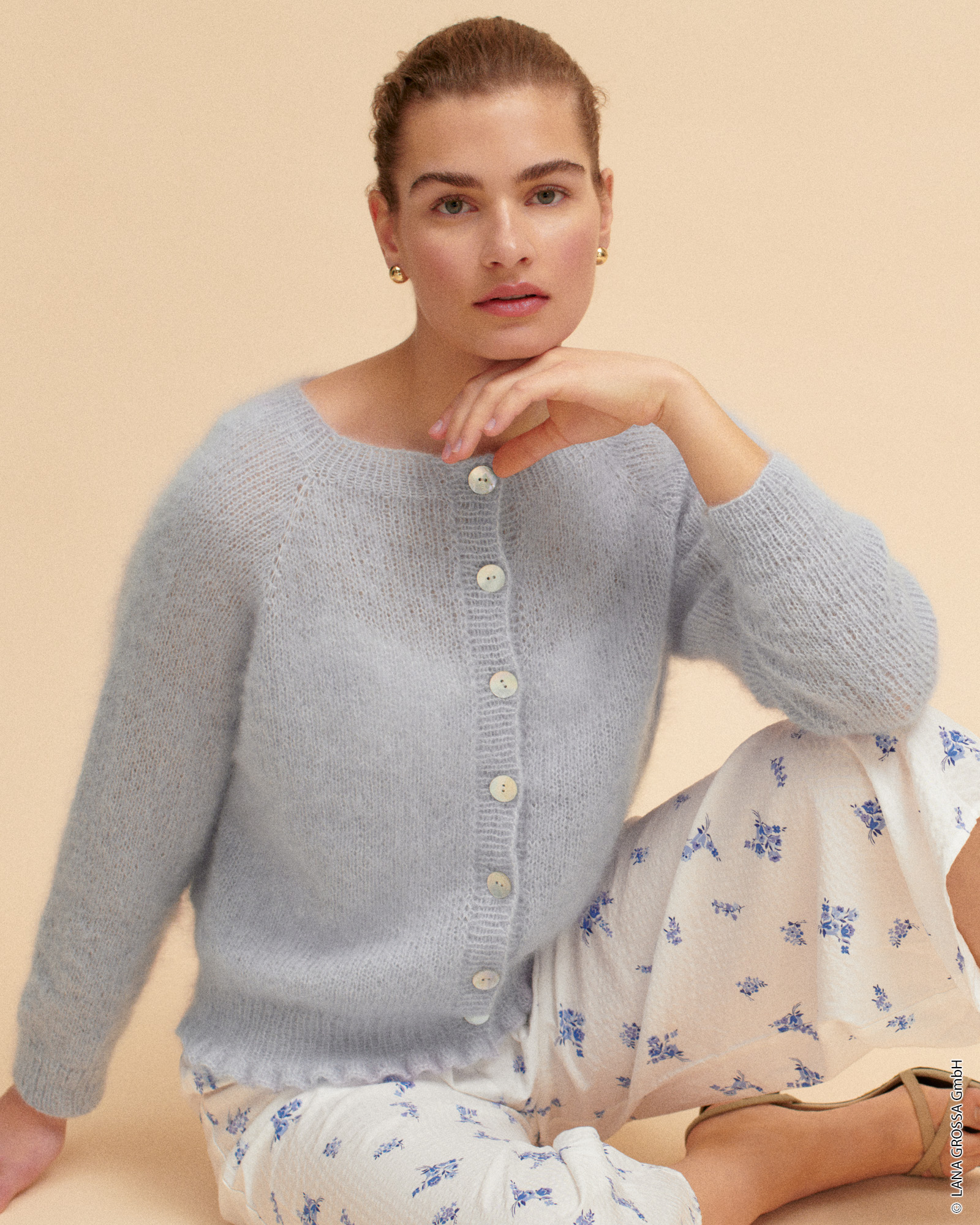 Strickset Raglanjacke Aus Silkhair Von Lana Grossa 1 Strickset Raglanjacke Aus Silkhair Von Lana Grossa