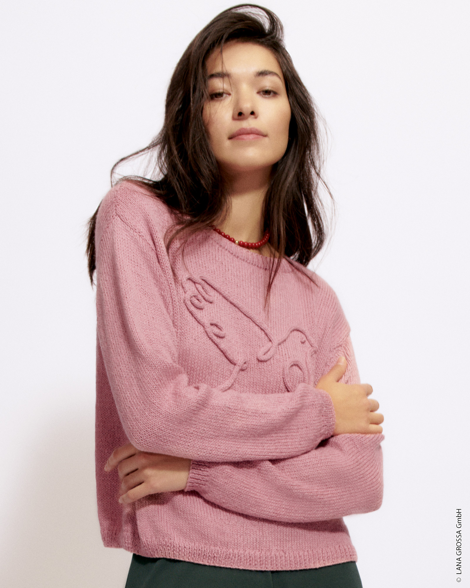 Strickset Lässiger Pullover Aus Alta Moda Cotolana Von Lana Grossa 1 Strickset Lässiger Pullover Aus Alta Moda Cotolana Von Lana Grossa