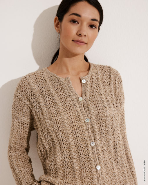 Strickset Jacke Im Ajourmuster Aus Diversa Von Lana Grossa
