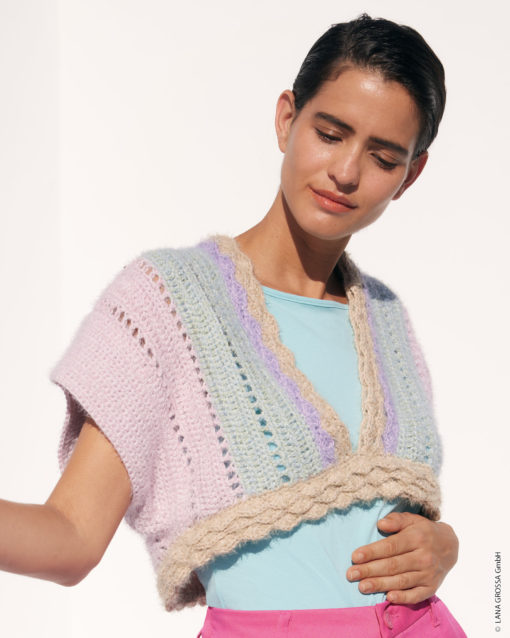 Strickset Top Aus Cotton Wool Und Per Fortuna Gots Von Lana Grossa