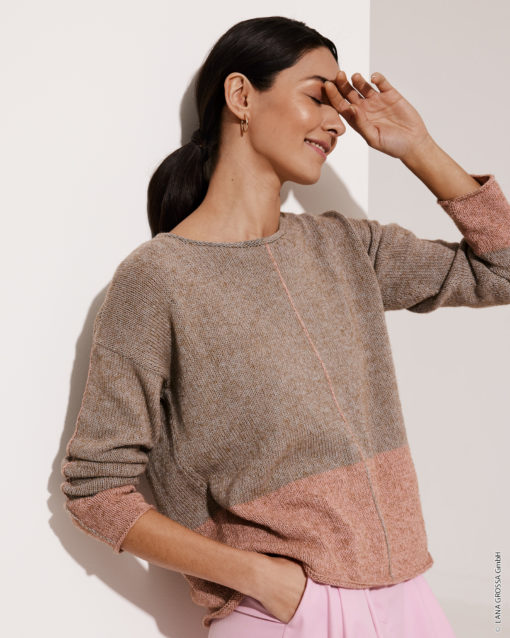 Strickset Pullover Mit Farbstreifen Aus Diversa Von Lana Grossa
