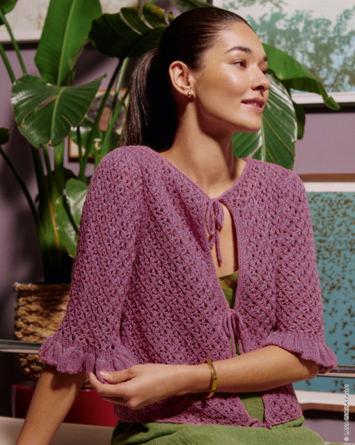 Strickset Jacke Im Ajourmuster Aus Diversa Von Lana Grossa