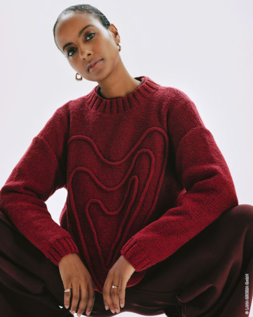 Strickset Pullover Mit Herzverzierung Aus Cool Merino Von Lana Grossa