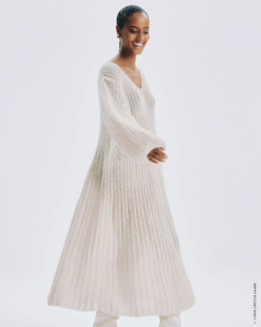 Strickset Kleid Mit Rippenmuster Aus Setasuri Von Lana Grossa